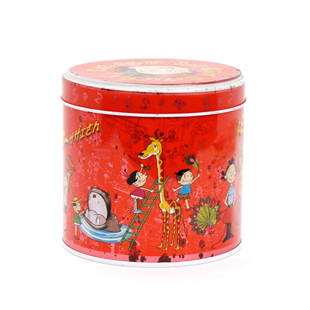 round metal can for food